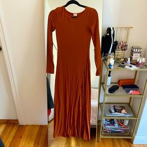 Wilfred burnt orange maxi dress